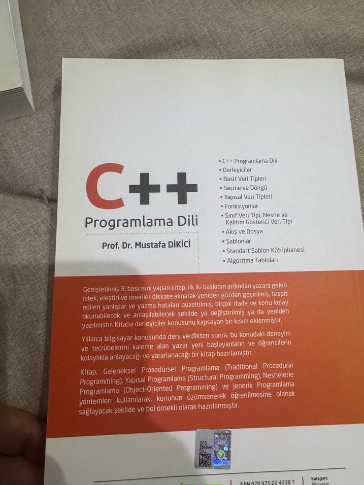 C++ Programlama Dili - Prof. Dr. Mustafa Dikici - Görsel 2