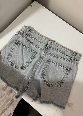 Gri Kadın Midi Kot Şort - Görsel 5