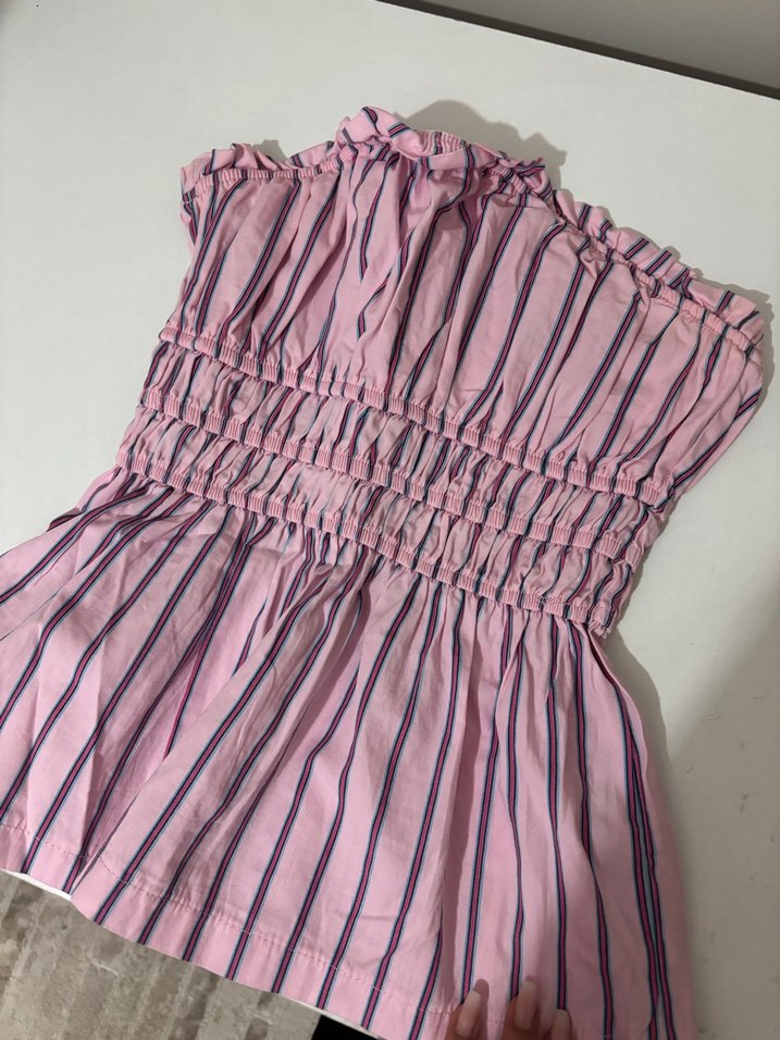 Lastikli pembe crop - Görsel 2