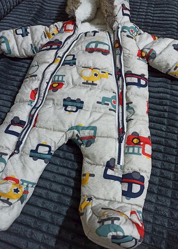 Fermuarlı Arabalı Erkek Bebek Tulum - Görsel 2