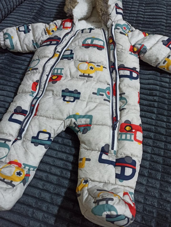 Fermuarlı Arabalı Erkek Bebek Tulum - Görsel 2