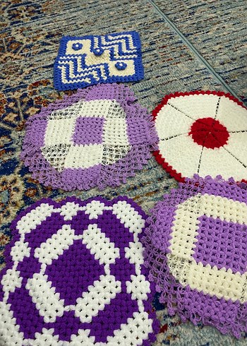 Renkli Örgü Banyo Süngeri Seti - Görsel 2