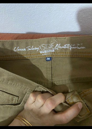 Düğmeli Kahverengi Erkek Pantolon - Görsel 2