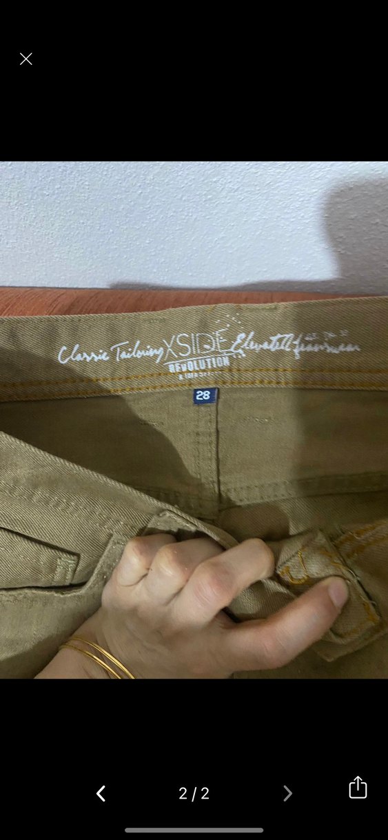 Düğmeli Kahverengi Erkek Pantolon - Görsel 2