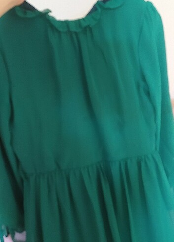 38 Beden yeşil Renk Tesettür elbise