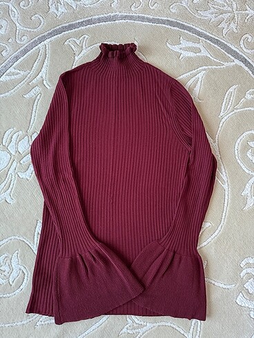 H&m marka bordo triko kazak
