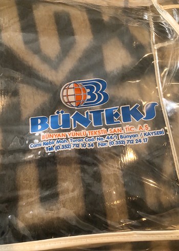 Mavi Gri Batik Desenli yün battaniye - Görsel 3