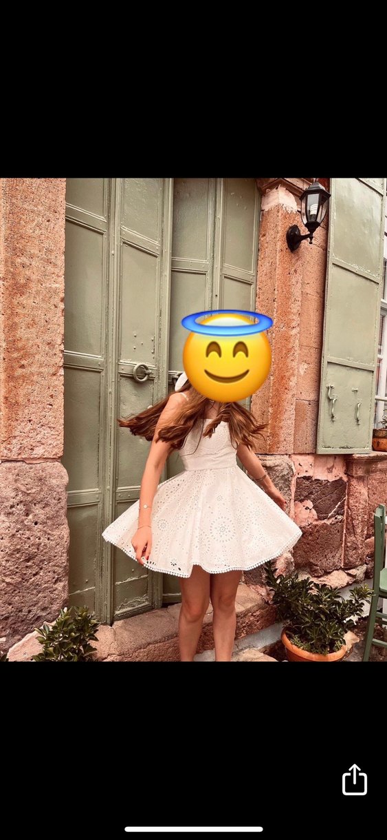 Beyaz Straplez Mini Fisto elbise - Görsel 5