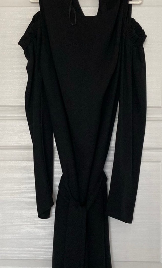 Omuzları Pencereli Kadın Elbise - Görsel 2