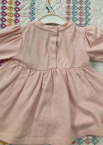 Kız Bebek Pembe Uzun Kollu Elbise - Görsel 3