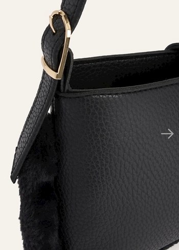 Siyah Deri Kadın Omuz Çantası - Görsel 2