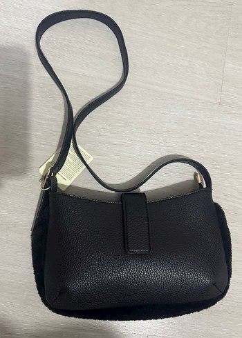 Siyah Deri Kadın Omuz Çantası - Görsel 3