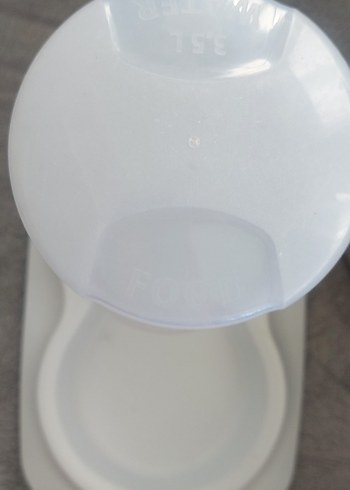 Beyaz kedi mama ve su Kabı - Görsel 2