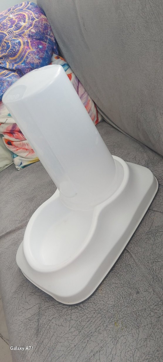 Beyaz kedi mama ve su Kabı - Görsel 3