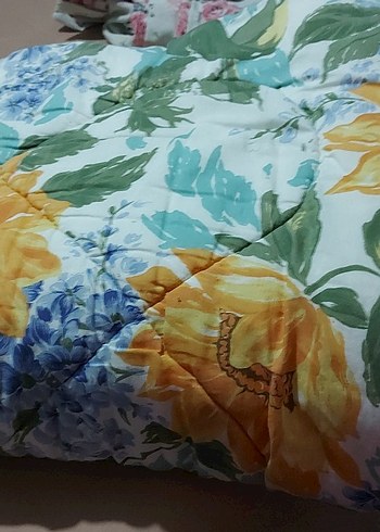 Pastel Sarı Çiçek Desenli yorgan - Görsel 4