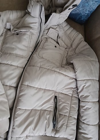 Gri erkek Kışlık Fermuarlı Mont - Görsel 4