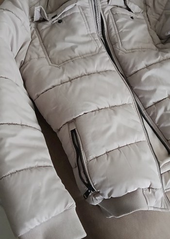 Gri erkek Kışlık Fermuarlı Mont - Görsel 3