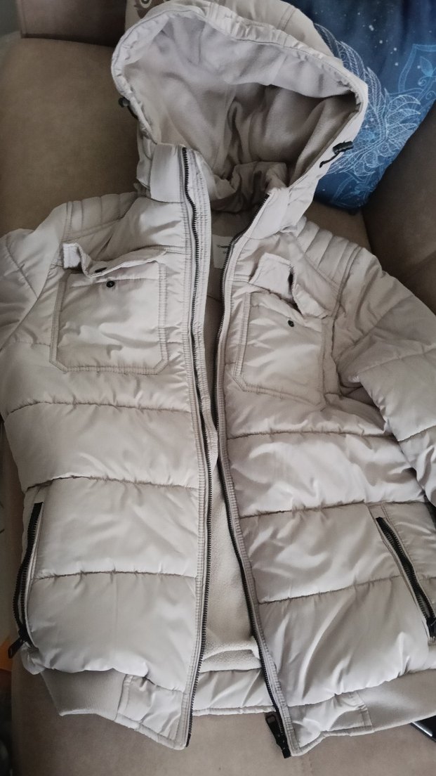 Gri erkek Kışlık Fermuarlı Mont - Görsel 2