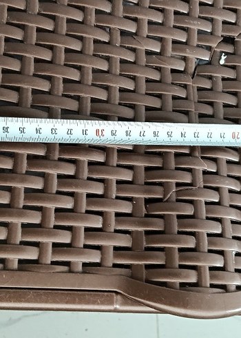 Koyu Kahverengi Hasır Görünümlü çamaşır sepeti - Görsel 3