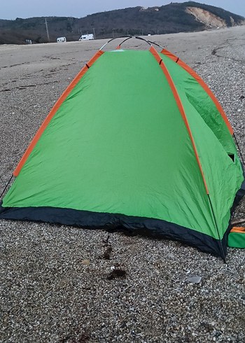 Yeşil Renkli Desensiz çadır - Görsel 3