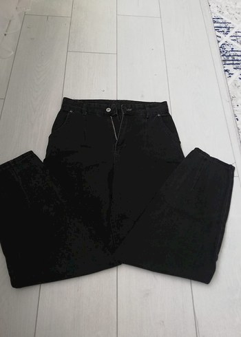 Addax Siyah Bol Kesim Midi Denim Kadın Pantolon