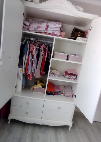 Pembe Detaylı Çocuk Gardırop - Görsel 4