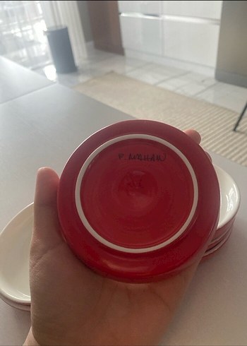 Zara Home Kırmızı Retro Tarz Mini Tabak