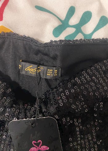 Siyah Parlak Mini Etek - Görsel 2