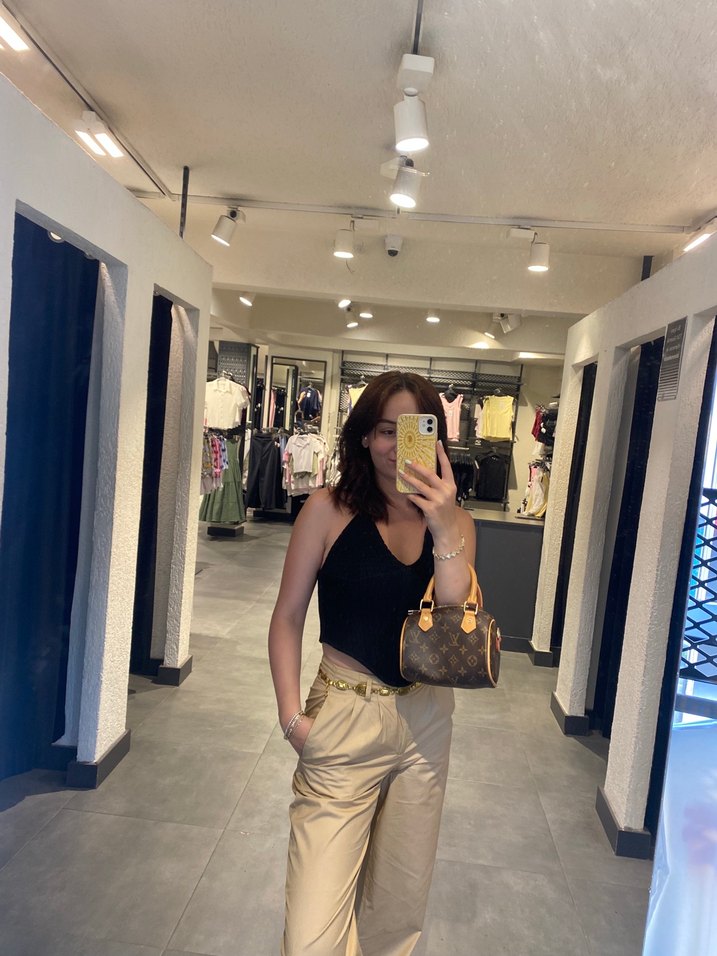 Hardl Bağlama Desenli Pamuklu Salaş Kadın Pantolon - Görsel 2