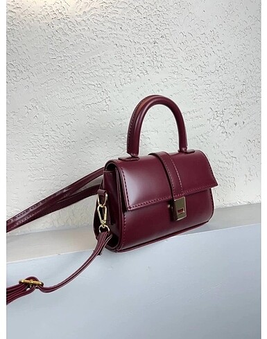 Bordo deri çanta