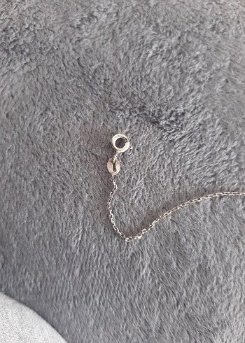Diğer Gri Zincir Detaylı Minimalist Kadın Kolye