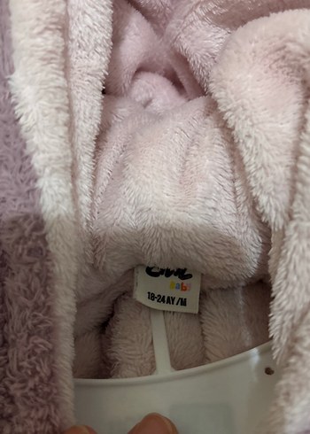 Düğmeli Mor Kız Çocuk Polar Ceket - Görsel 3