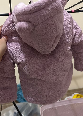 Düğmeli Mor Kız Çocuk Polar Ceket - Görsel 2