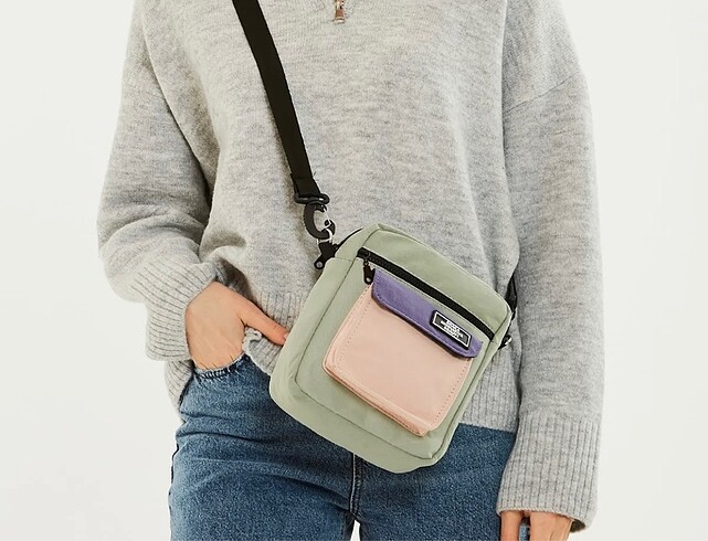 3 bölmeli çapraz ayarlanabilir unisex omuz çantası askılı