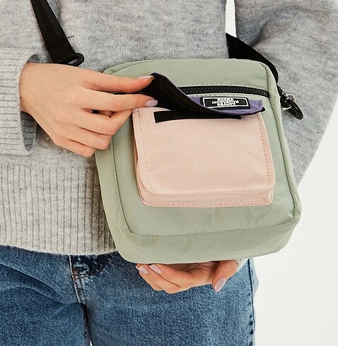 Diğer 3 bölmeli çapraz ayarlanabilir unisex omuz çantası askılı