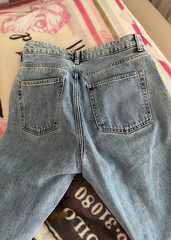 Gri Bağcıklı Loose Fit Kadın Denim Pantolon - Görsel 4