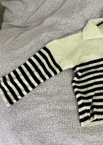 Zebra Desenli Rahat Kesim Kadın Kazak - Görsel 2