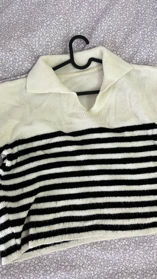 Zebra Desenli Rahat Kesim Kadın Kazak - Görsel 3