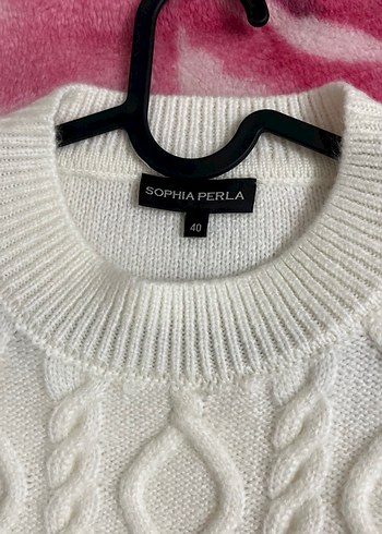 Gri Beyaz Triko Kadın Kazak - Görsel 3