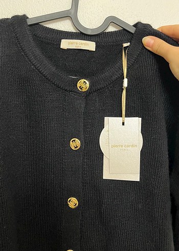 Düğmeli Siyah Kadın Hırka - Görsel 4