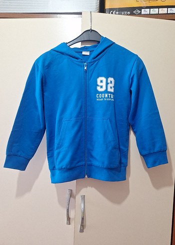 Diğer Erkek Çocuk Mavi Fermuarlı Sweatshirt