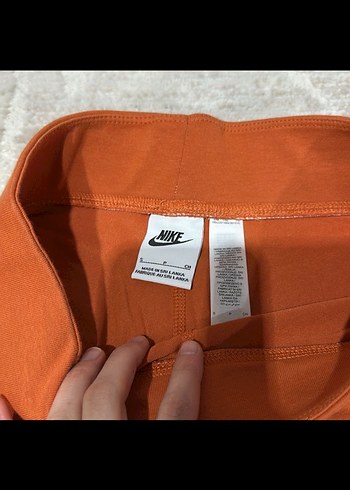 Kemer Detaylı Turuncu Kadın Tayt - Görsel 3