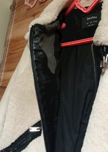 Kürk Detaylı Beyaz Kadın Ceket - Görsel 5