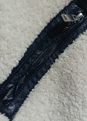 Kürk Detaylı Beyaz Kadın Ceket - Görsel 3