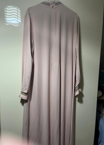 Zincir Detaylı pudra Kadın  nişan ve düğün elbisesi - Görsel 3