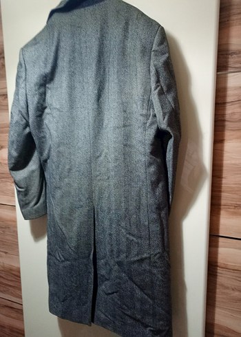 Gri Erkek Uzun Düğmeli Klasik kaban - Görsel 2