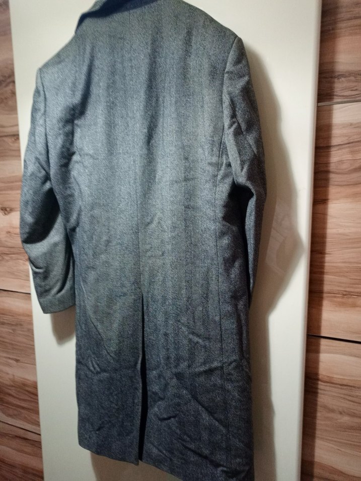 Gri Erkek Uzun Düğmeli Klasik kaban - Görsel 2