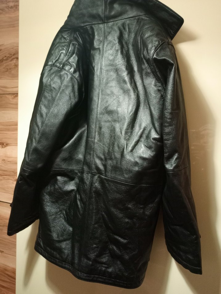 Erkek  Siyah Deri  Ceket - Görsel 4