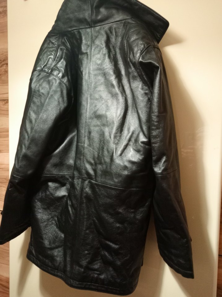 Erkek  Siyah Deri  Ceket - Görsel 5