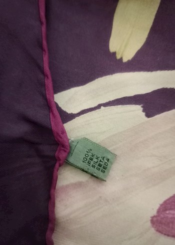 Mor Çiçek Desenli Kadın Fular - Görsel 4